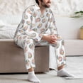 thumbnail image 7 of Sikiie Easter eggs with flowers Print Mens Pajama Set, Soft Warm Long Sleeve Sleepwear, Cozy Button-Down Pjs for Men-Medium, 7 of 7