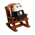 thumbnail image 3 of Lipstore Rocking Chair Animal Figurine Cute Statue Cartoon Wood Desktop Ornament for Desk Panda, 3 of 8