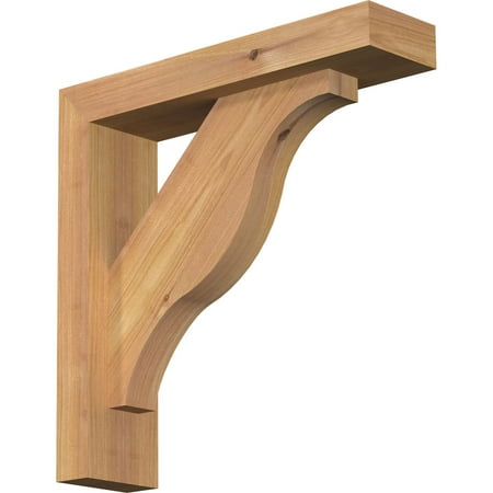 

Ekena Millwork 3 1/2 W x 14 D x 14 H Funston Block Smooth Bracket w/ Offset Brace Western Red Cedar