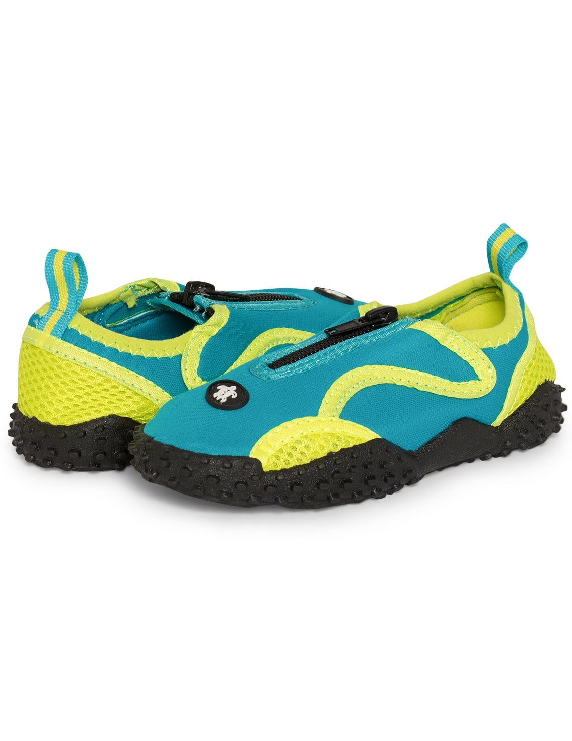 Tuga Kids Water Shoes, Teal/Lime, 4 