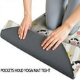 thumbnail image 3 of Beige Cow Flower Pattern Hot Yoga Mat Towel Non Slip for Hot Yoga - Quick-Drying Yoga Mat Cover with 4 Corner Pockets with Travel Bag - Hot Yoga Towel Non Slip Grip Moisture Wicking Sweat 70"x26", 3 of 6