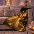 thumbnail image 6 of Golden Fairy Magic Butterfly, Mystical Fantasy Scene, Warm Flannel Blanket for Home Library and Reading Nook with Detailed Artwork, Art Lovers Housewarming Gift, Fantasy Home Decor, 6 of 9