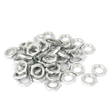 

M10x1x3mm Zinc Plated Hex Nuts Fastener 50pcs for Screws Bolts