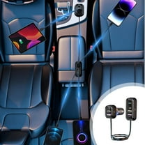 QC3.0 Fast Car Charger with USB and Type-C Ports 3 Port Multi Device Vehicle Charger for Automobiles/Motorcycles(Black),Hulucky