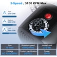 thumbnail image 3 of Wall-Mount Fan with Remote Control Speeds CFM High Velocity Oscillating Fan 掳 Oscillating & 掳 Adjustable Tilt for Home Office Commercial, 3 of 7