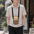 thumbnail image 5 of WIRESTER Cell Phone Pouch Sleeve Case for with Adjustable Crossbody Strap Neck Lanyard for Women Men Working Walking Travelling - Gold Glitter Sparkle With Black Yellow Glitter Leopard, 5 of 5