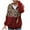 Wine, variant on WREESH Womens Casual Double Fuzzy Sweatshirt Faux Fleece Zip Up Pullover Hoodies Coat Leopard Outwear with Pockets Olive Green