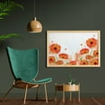 thumbnail image 2 of Poppy Flower Wall Art with Frame, Digital Watercolors Design of Poppy Classic Botany Bouquet Patterns Print, Printed Fabric Poster for Bathroom Living Room, 35" x 23", Red White, by Ambesonne, 2 of 2