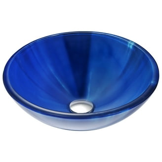 ANZZI Deco Glass Vessel Sink Posh Series, Art Glass Basin 1 in