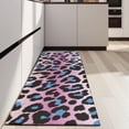 thumbnail image 4 of Pink and Blue Of Leopard Print Kitchen Rug Mat,Kitchen Runner Rugs Non Skid Washable,Decorative Kitchen Floor Mats for Kitchen,Sink,Laundry,17"X47", 4 of 5