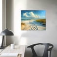 thumbnail image 4 of Orinice  Wall Art Blue Sea Sunset Beach Painting The Picture Print On Canvas Seascape The Pictures for Home Decor Decoration  16x12in, 4 of 6