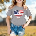 thumbnail image 2 of Girls Casual Printed Short Sleeve Round Neck T-Shirt For Everyday Play And School Wear Comfortable Tee, 2 of 4