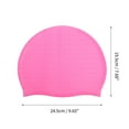 thumbnail image 4 of Unique Bargains 1 Pc Waterproof Stripe Pattern Swimming Cap Pink, 4 of 6