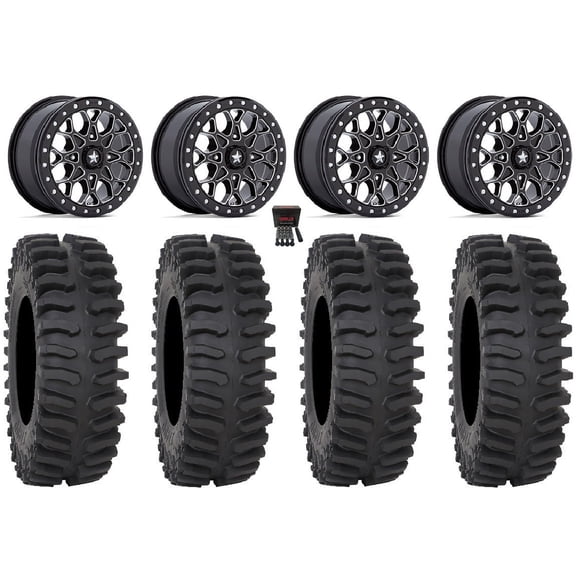 MSA Portal Beadlock 15" Wheels Milled 35" XT400 Tires Polaris RZR XP 1000 / PRO XP / Ranger XP 900/1000