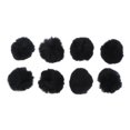 thumbnail image 2 of 8 pompones de piel sintética para manualidades: llaveros, zapatos y otros accesorios. Negro, 2 of 6