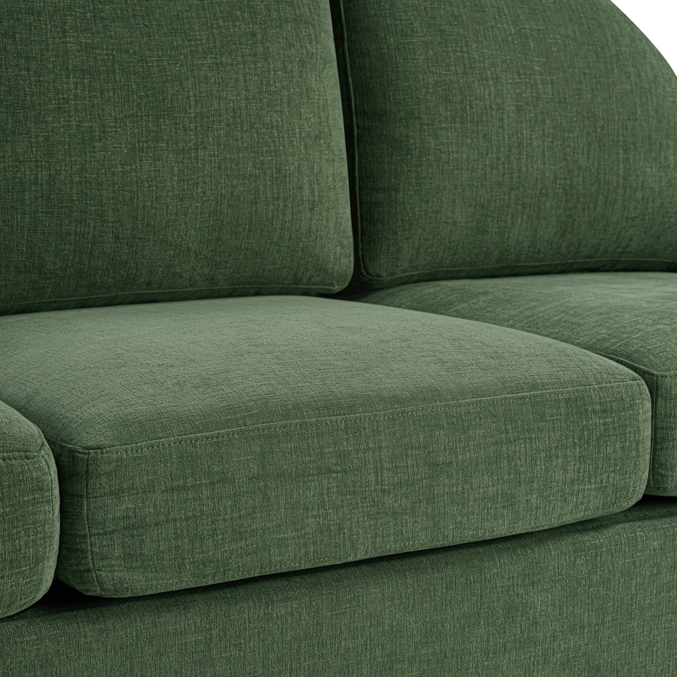 Christopher Knight Home 84.7" Modern Chenille Sofa Couch with Curved Backrest, 3 Seats, Green
