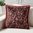thumbnail image 2 of Home Decor Collection 20" x 20" Blush Floral Velvet Decorative Pillow, 2 of 5