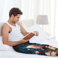 thumbnail image 4 of Cauagu Abstract Peacock Painting Mens Pajama Pants Sleep & Lounge Pants,PJ Bottoms with Pockets-X-Large, 4 of 7
