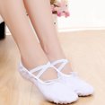 thumbnail image 2 of Zapatillas de ballet suaves de lona para niños y adultos, zapatillas de gimnasia para danza en punta, 2 of 6