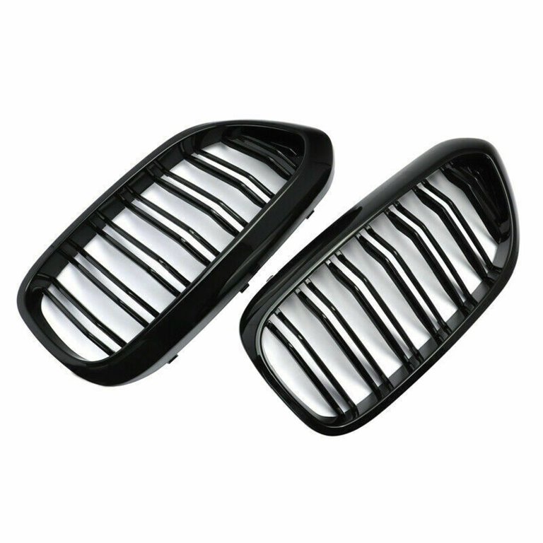 Farfi 1Pair Matte Black Kidney Grilles 51137390863 51137390864 