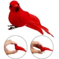 thumbnail image 3 of QCUTEP 10Pcs Red Artificial Christmas Cardinal Birds Mini Feather Birds Ornaments Christmas Cardinal Birds Clip for Christmas Tree Home Decor, 3 of 14