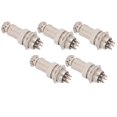 thumbnail image 4 of M Buder 5 Piezas Conector De Enchufe De Aviación Macho Hembra Cable Panel Chasis De Energía Accesorios De Metal GX16 16mm 450V 8 pines, 4 of 9