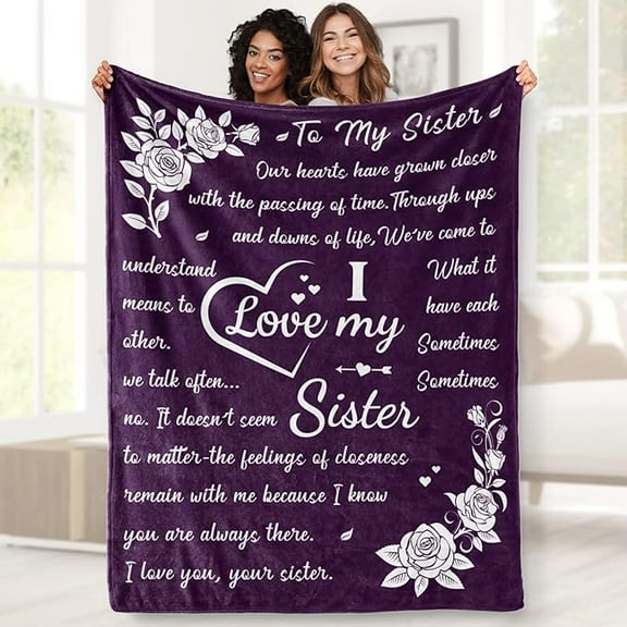 LHSHID Sister Blankets from Sister Best Friend Bestie Birthday Gifts for Women Sisters Gifts from Sister on Christmas Valentine's Day Soul Sister Gifts Throw Blanket 30"x40"