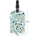 thumbnail image 6 of Square 2Pack PU Leather Terrazzo Flooring Cruise Luggage Tag with Privacy Cover and Name ID Tag for Travel Handbags Backpacks Luggage Tags, 6 of 6