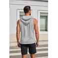 thumbnail image 4 of COOFANDY Men's Sleeveless Gym Hoodies Muscle Hooded Tank Tops Bodybuilding Workout Cut off T Shirt, 4 of 6