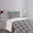 thumbnail image 3 of Ambesonne Ladybugs Quilted Bedspread Set 2 Pcs, Flora and Fauna Design, Twin Size, Multicolor, 3 of 5