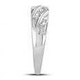 thumbnail image 4 of Solid 10K White Gold His and Hers Real Natural Diamond Trio Three Rings Set Square Matching Rings Wedding Band Set 1/3 Carat - ( .29 Cttw ) - Ladies Size 8 - Mens Size 8.5, 4 of 7