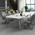 thumbnail image 2 of Boss Office Products LeatherPlus Home Office Adjustable Executive Chair with Casters, Grey, 2 of 8