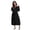 A-Black268, variant on Women's Belted Bathrobe Long Sleeve Shawl Collar Pocketed Casual Sleepwear Dressing Gown