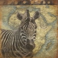 thumbnail image 2 of Grey, Jace 12x12 Gold Ornate Wood Framed with Double Matting Museum Art Print Titled - Zebra travel, 2 of 4