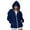 07-Navy, variant on Girls Zip Up Hoodies Teen Fleece Full-Zip Sweatshirts Jacket Casual Fall Hoodie with Pocket 01-Beige XXL