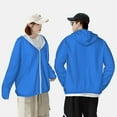 thumbnail image 6 of Gaeub Dodgerblue Men's and Women's UPF 50+ Long-Sleeved Sun Protection Clothing, Fishing Shirt Long Sleeve Zip - Medium, 6 of 9