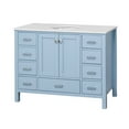 thumbnail image 4 of KBC Horizon 48" Wood Bathroom Vanity w/Engineered White Stone in Powder Blue, 4 of 5