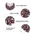 thumbnail image 6 of TIYOMI Ladies Plus Size 4X Swing Flowy Tops Henley Blouses Summer Short Sleeve Buttons Up Tunics Orange Floral Dressy Blouses Pleated Babydoll Casual Shirts Solid Tee Fall Tunics 4XL 24W 26W, 6 of 6