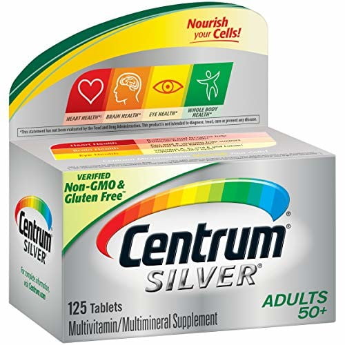 3 Pack - Centrum Silver Multivitamin Supplement, Adult, 125 Count Each