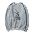 thumbnail image 4 of Arlun Yes I Can Drive A Stick Sweatshirts For Women Halloween Witch Printed Pullover Sweatshirts Plus Size Crew Neck Long Sleeve Loose Comfy Hoodless Tops Grey XXXL, 4 of 4