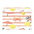 thumbnail image 7 of Yayeee Collapsible Cube Storage Bin with Lid Fabric Closet Decorative Basket with Handles, Striped Crab, 7 of 7