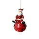 thumbnail image 2 of Adorno de Papá Noel Decoración metálica pintada a mano para árbol de Navidad | Campana Colgante de Navidad Festiva | Campanilla de jingle rojo-blanco | Acento de decoración del hogar | 1 pieza, 2 of 5