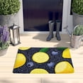 thumbnail image 2 of Yellow Lemon Blueberries DarkBlue Flannel Non Slip Door Rugs,Washable Door Mats Indoor,Decorative Door Mats,Dirt-Resistant and Absorbent Doormat for Entrance,Bedroom,Kitchen,Bathroom,31.5"x17", 2 of 4