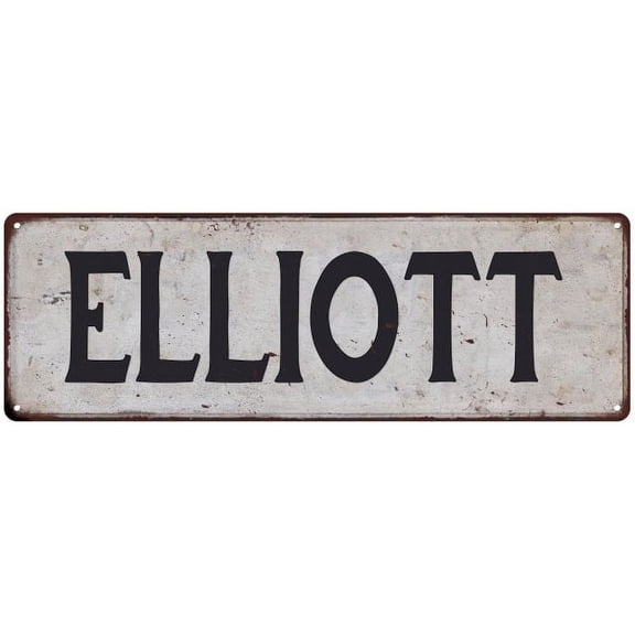 ELLIOTT Vintage Look Rustic Chic Metal Sign 6x18 106180036660