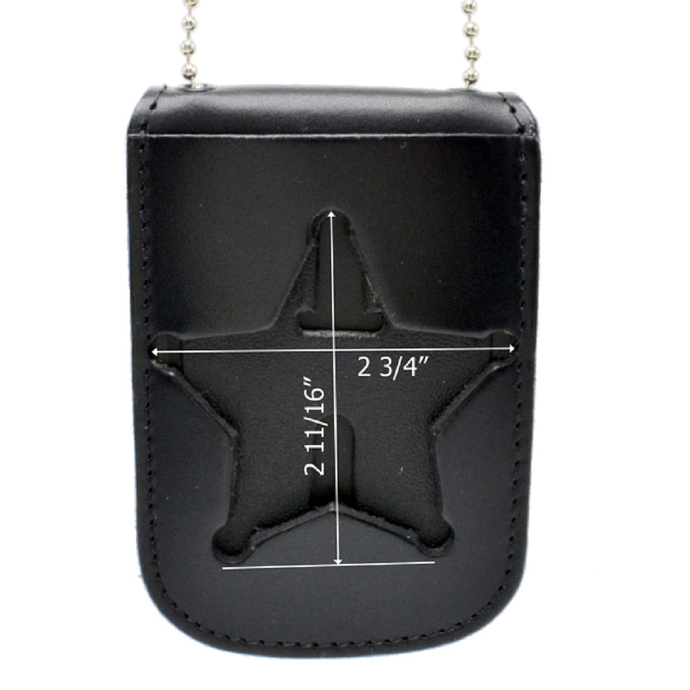 Florida Sheriff 5 Point Star Badge ID Holder Genuine Leather Badge