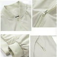 thumbnail image 5 of safuny Men's Oversized Jacket Zip Up Lightweight Casual Coat with Zipper Pockets Khaki XXL, 5 of 8