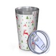 thumbnail image 2 of 16oz Tumblers White Christmas Reindeer and Tree Pattern Stainless Steel Vacuum Insulated Double Wall Travel Tumbler Cups Mug with Lid and Straw,Cleaning Brush for Coffee,Tea, 2 of 4
