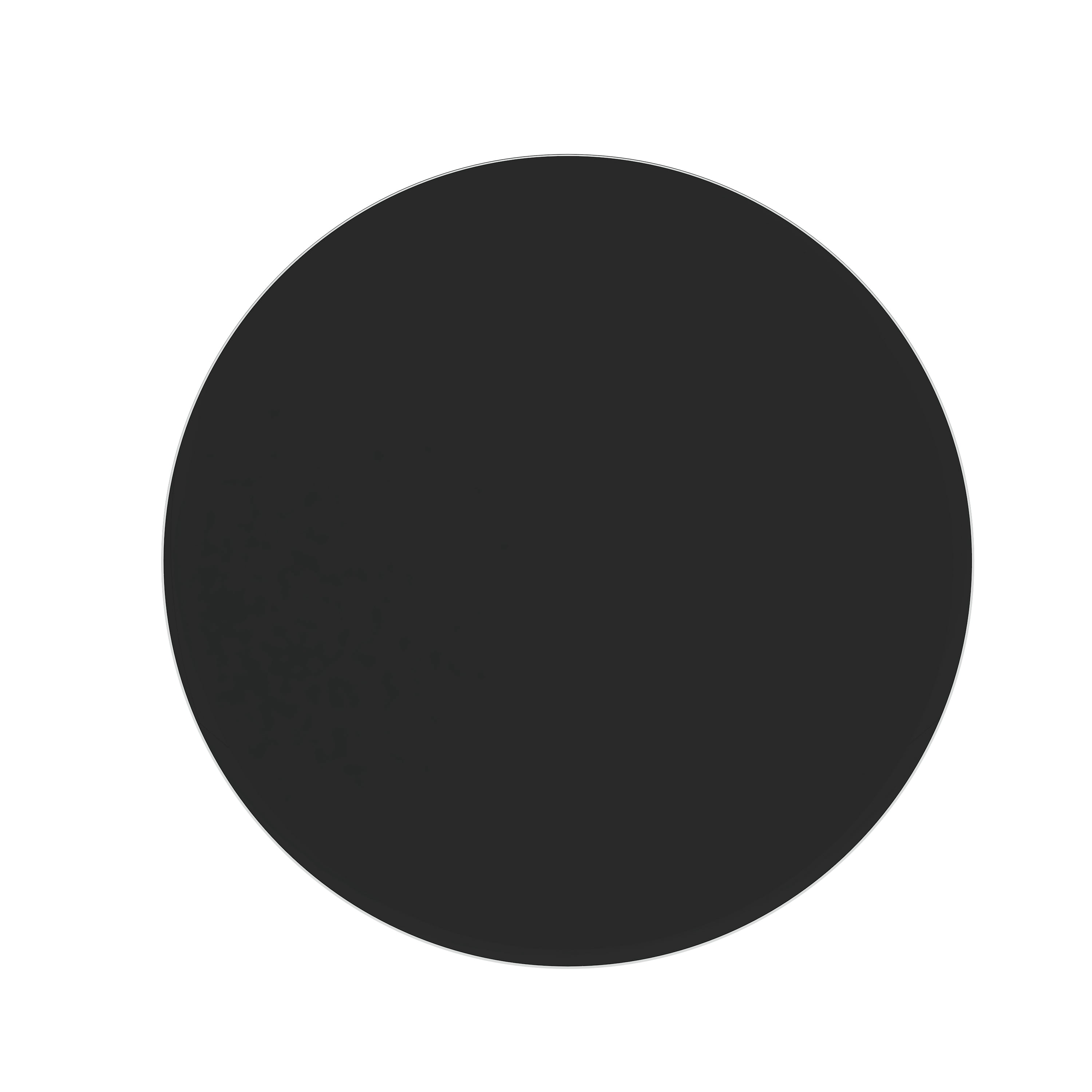 MAYEERTY 36" Round Tempered Glass Table Top, Beveled Polished Edge for Dining & Office, 2/5" Thick, Black