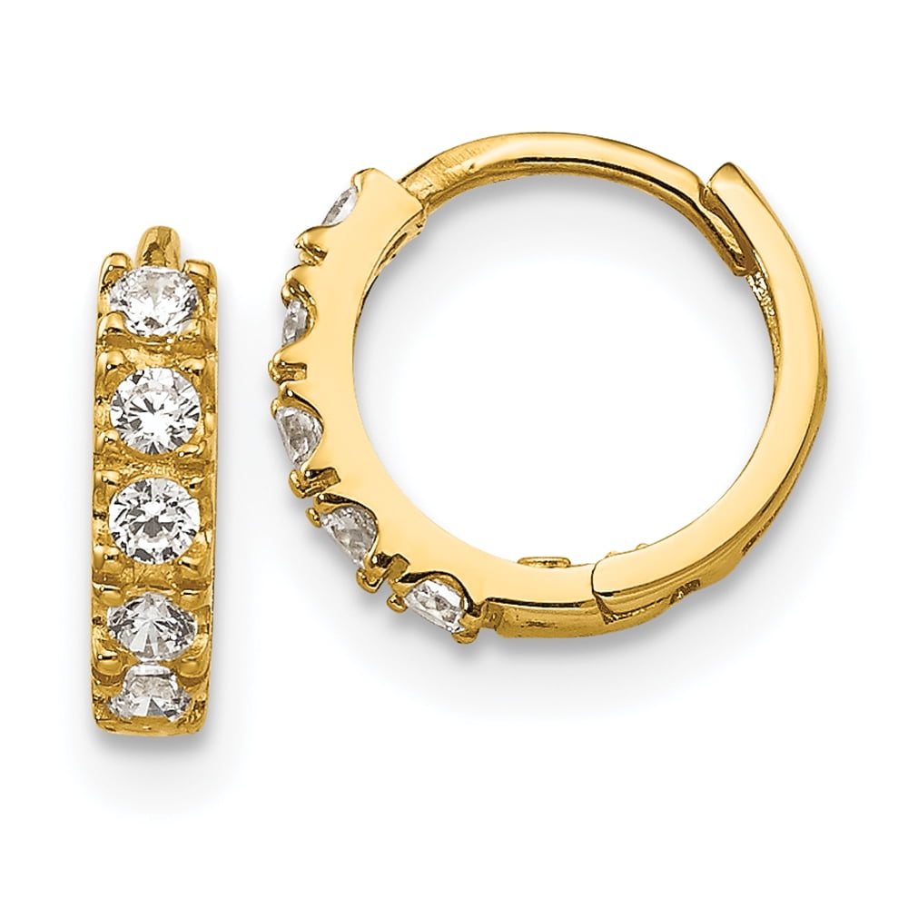 14K White Gold Madi K Childrens 21 MM Hoop Earrings
