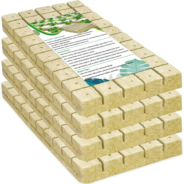 Lana de roca de lana de roca para jardín de 1 pulgada, tapones de arranque para cultivo sin suelo, esquejes de plántulas, plantas clonadas, iniciador de germinación hidropónica (200 tapones en total) JAMW Sencillez